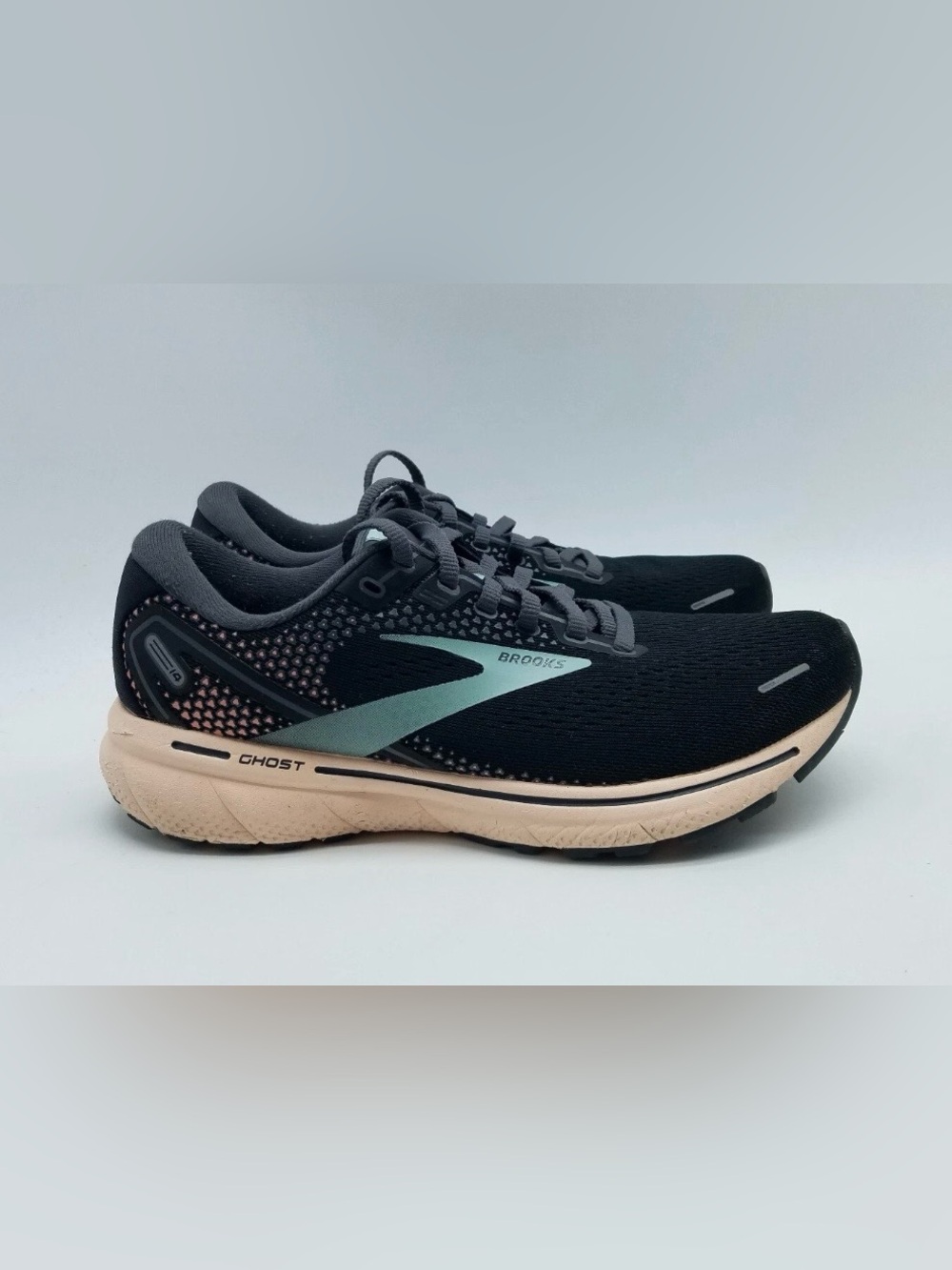 Brooks Ghost 14 Black Pearl Peach GTS Running Sneakers Shoes-Women’s 7 B Medium